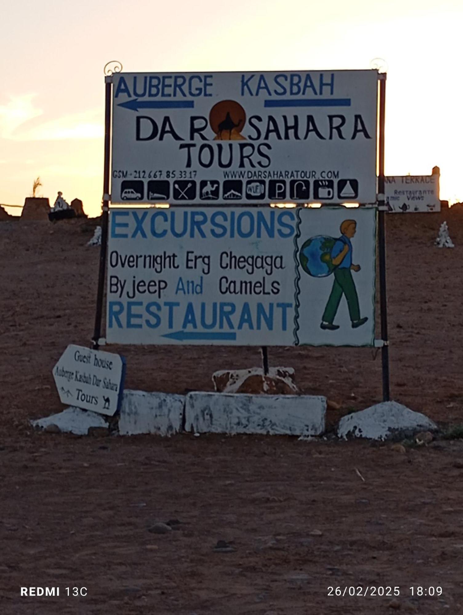 Auberge Kasbah Dar Sahara Tours Mhamid Kültér fotó